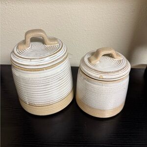 Stoneware canister set